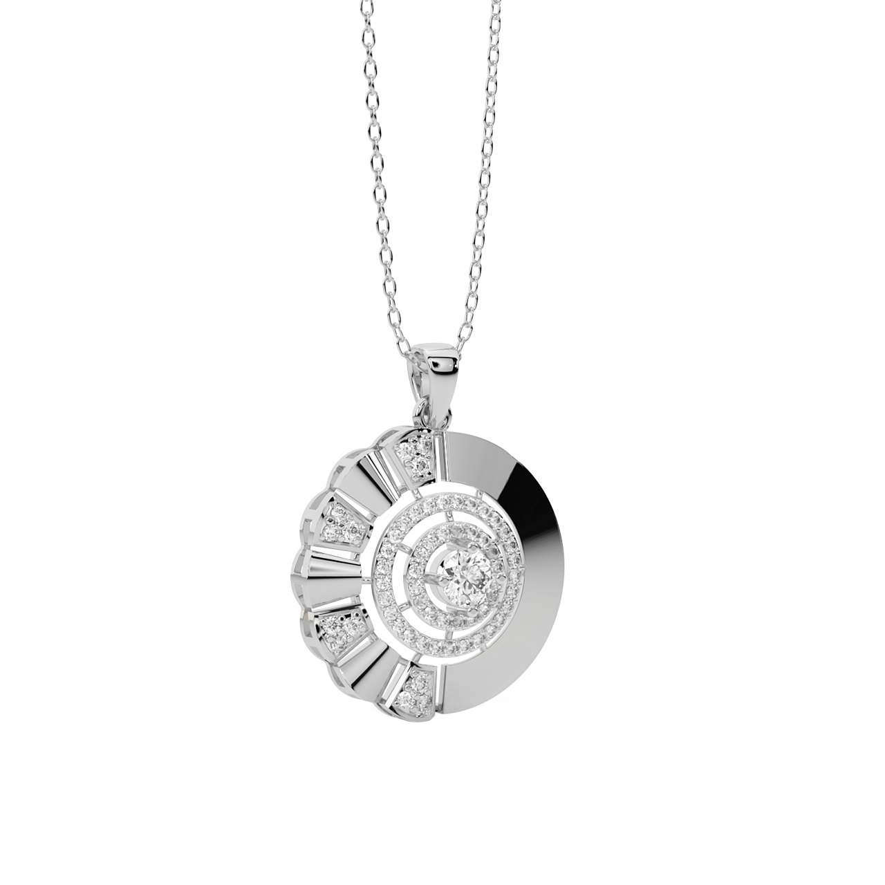 Audora Round Diamond Pendant