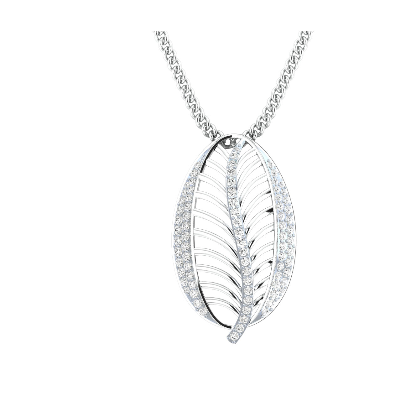 Achit Round Diamond Office Wear Pendant