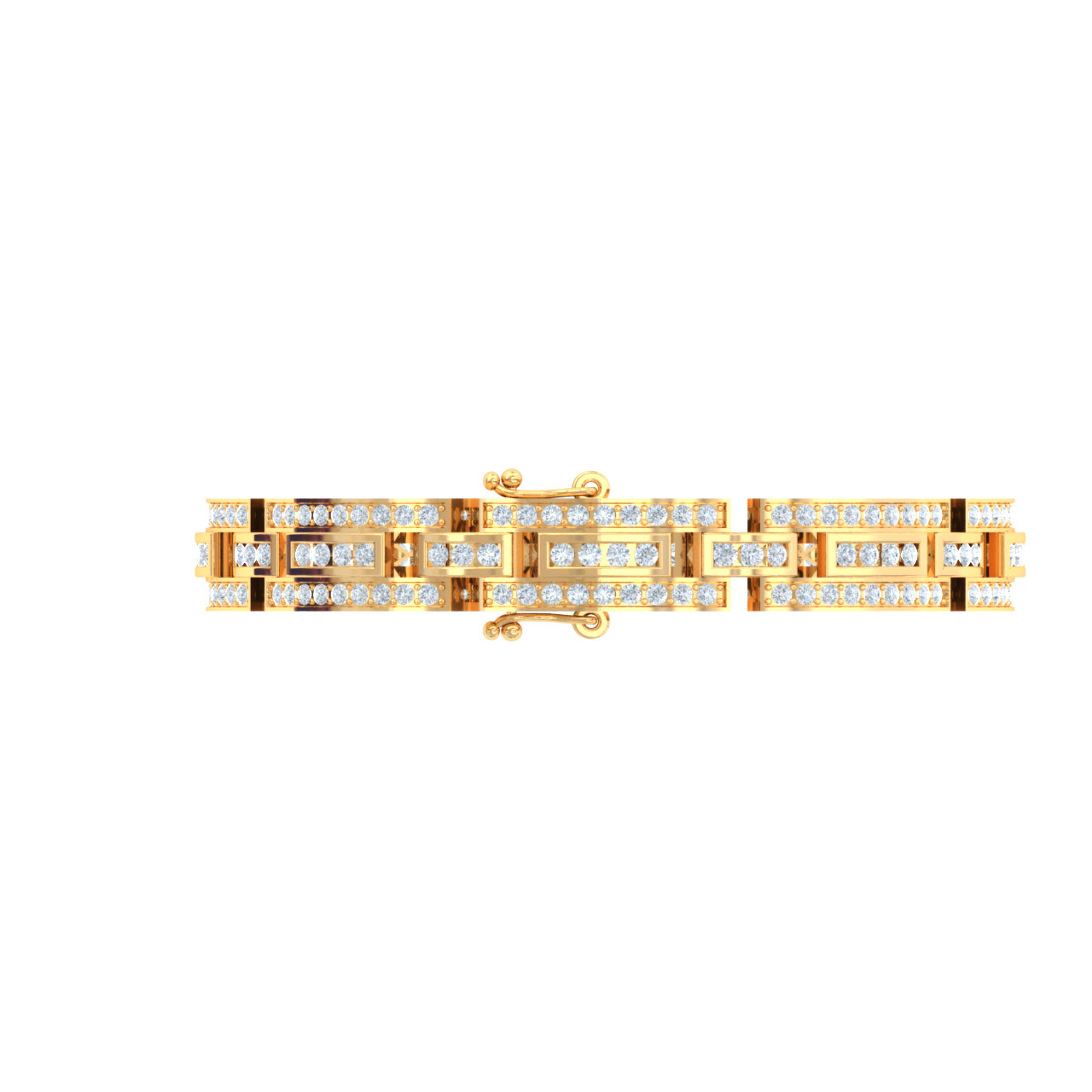 Kanishk Diamond Bracelet In Gold For Men