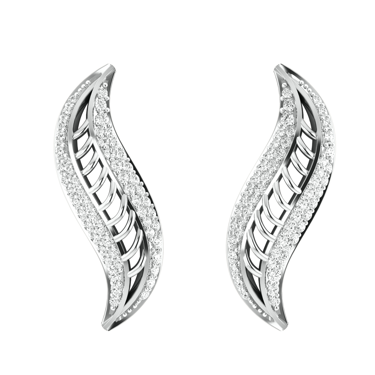 Erika Angel Wings Diamond Stud Earrings