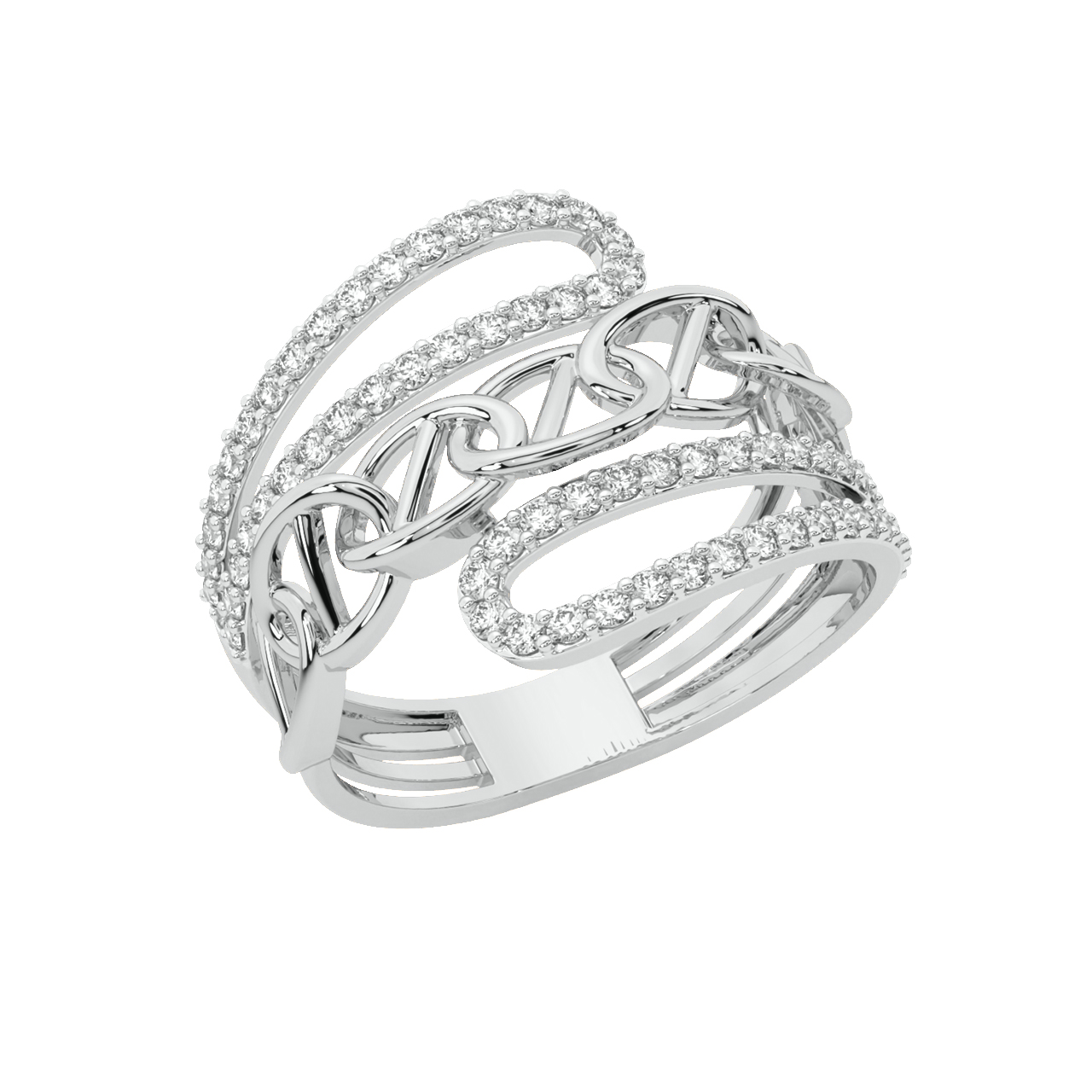 White Gold Vintage Style Diamond Fashion Ring