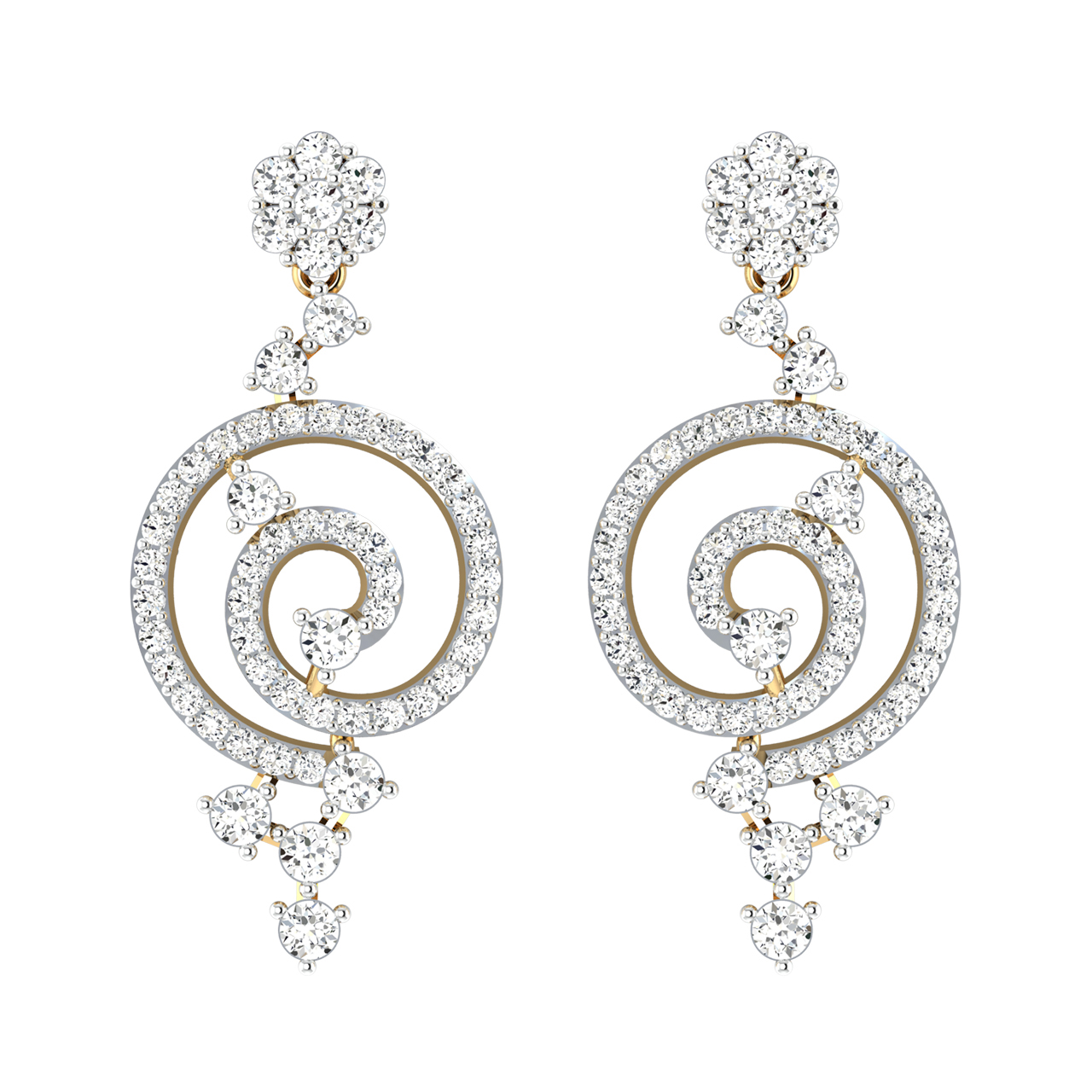 Astrid Round Diamond Earrings