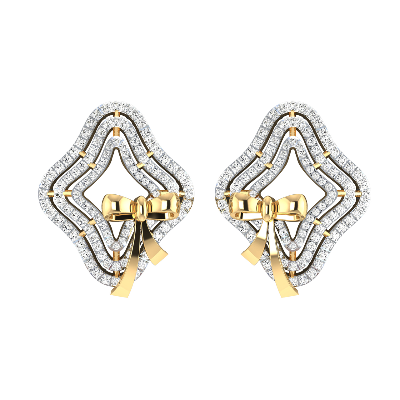 Lucie Star Diamond Stud Earrings For Her