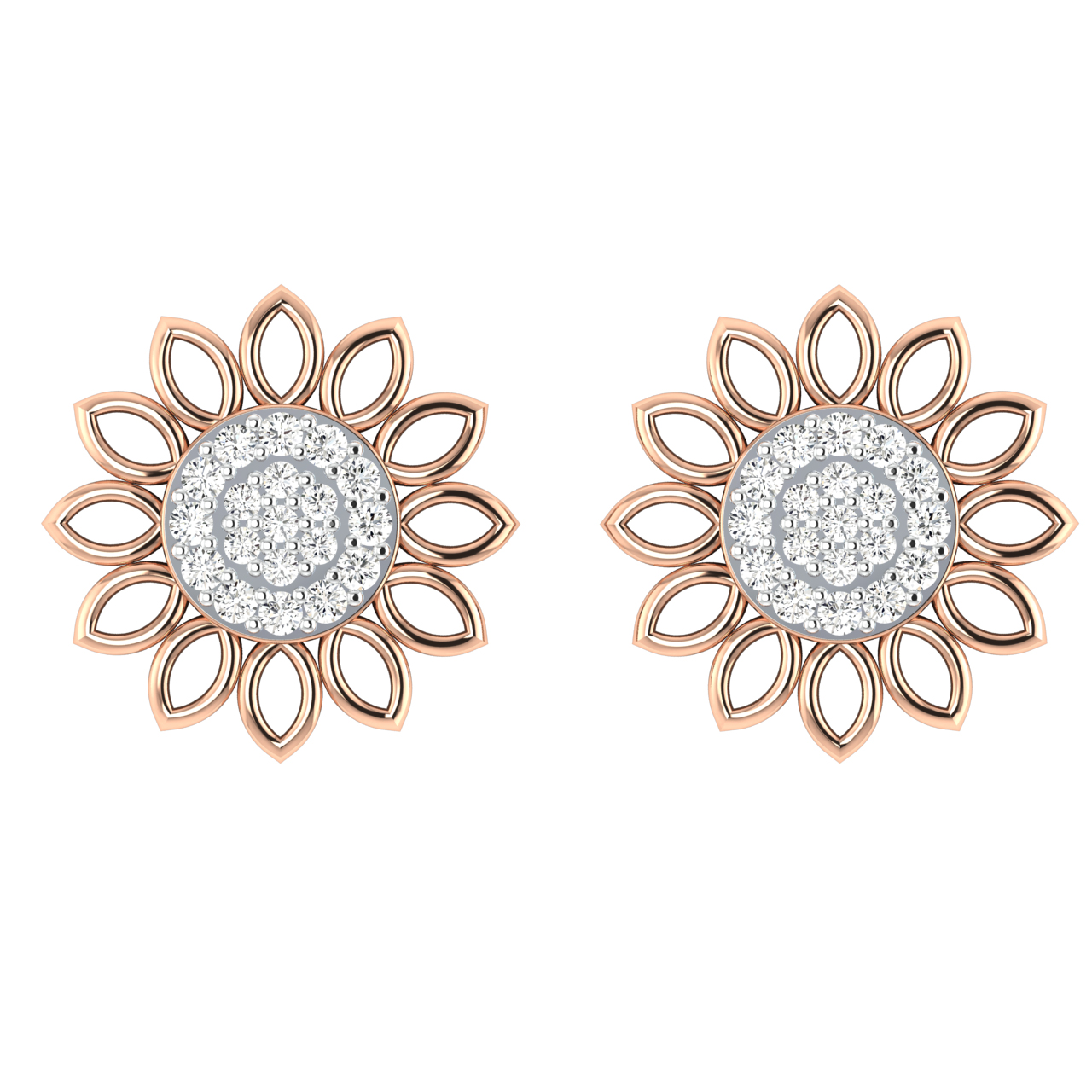 Daisy Diamond Stud Earrings