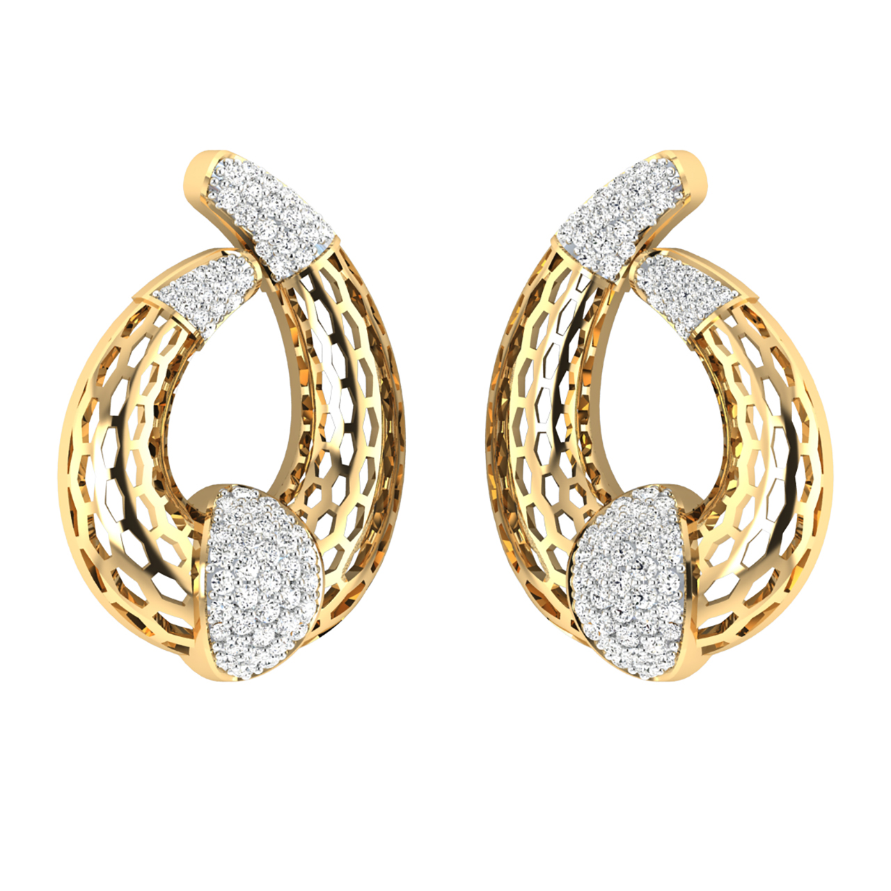 Ninon Round Diamond Stud Earrings