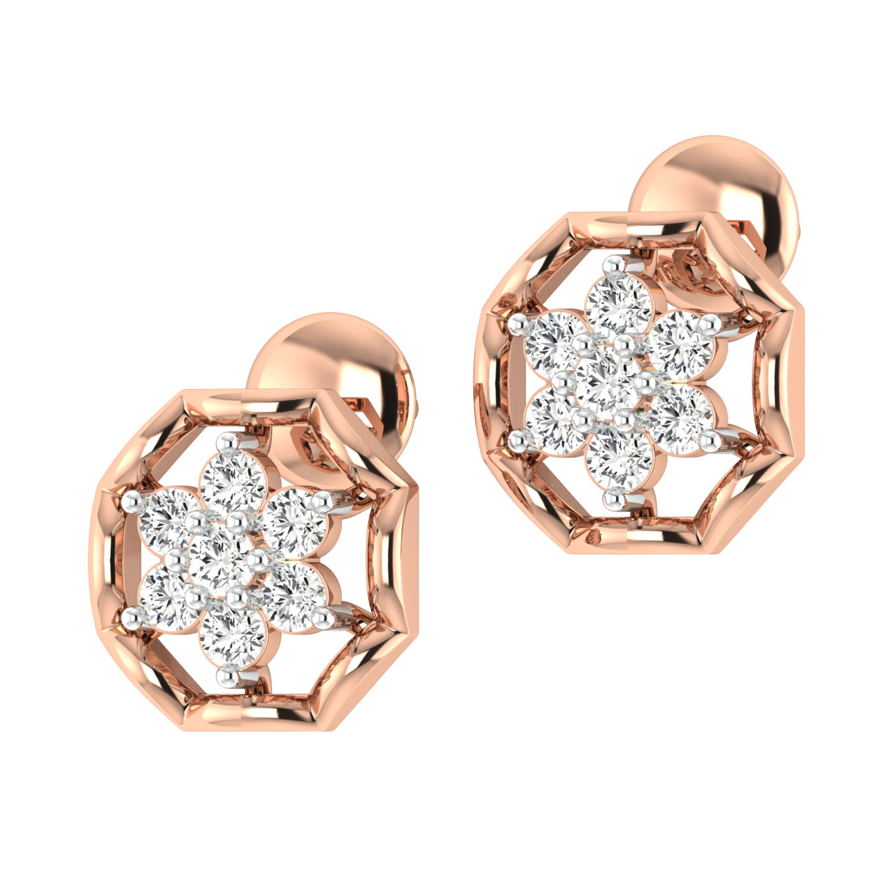 Savannah Round Dimond Stud Earring