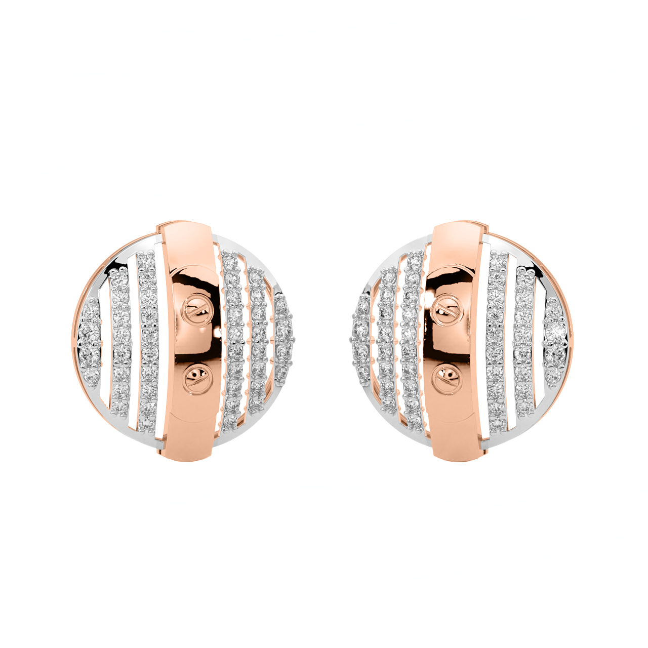 Bethany Round Diamond Stud Earrings