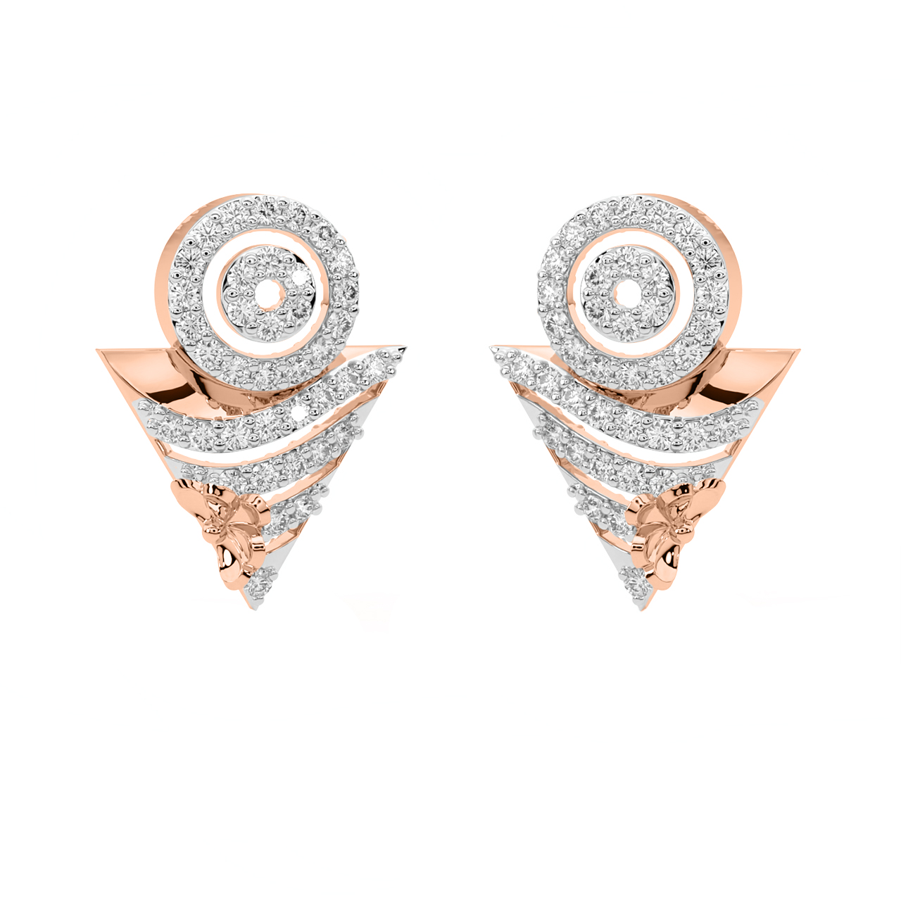 Aneya Round Diamond Stud Earrings