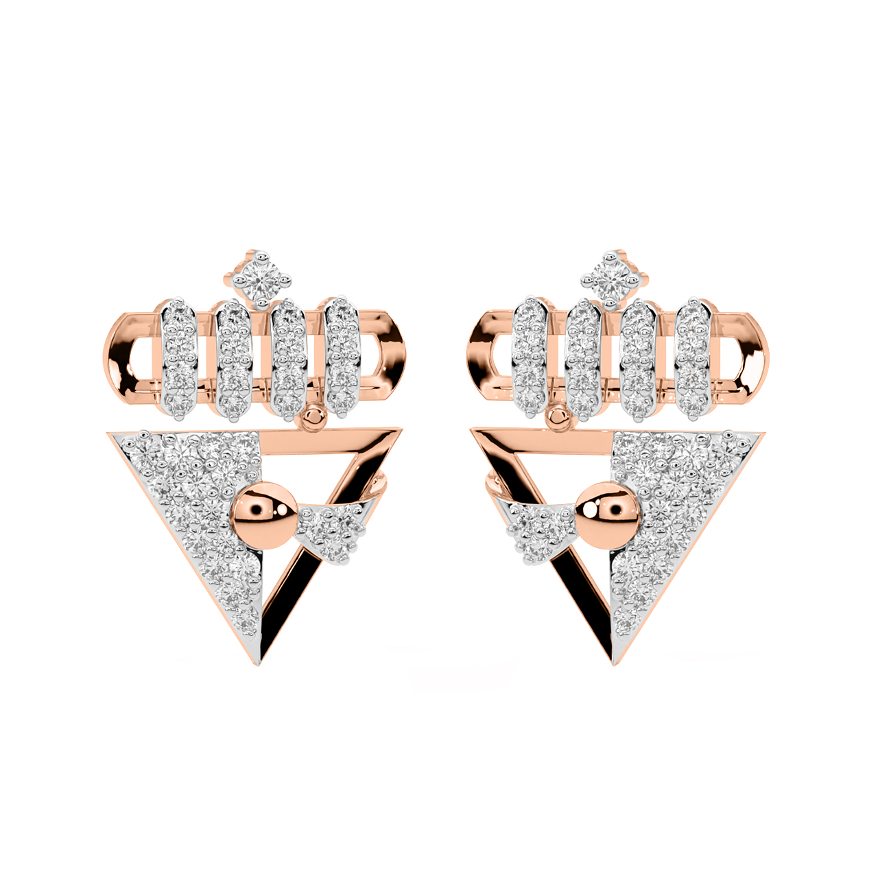 Thom Round Diamond Stud Earrings