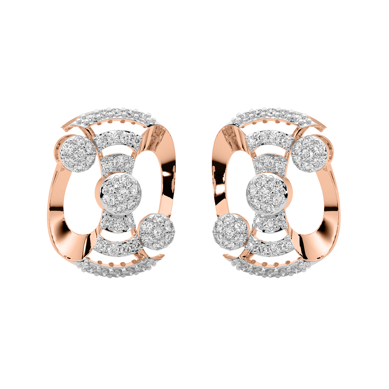 Ana Round Diamond Stud Earrings