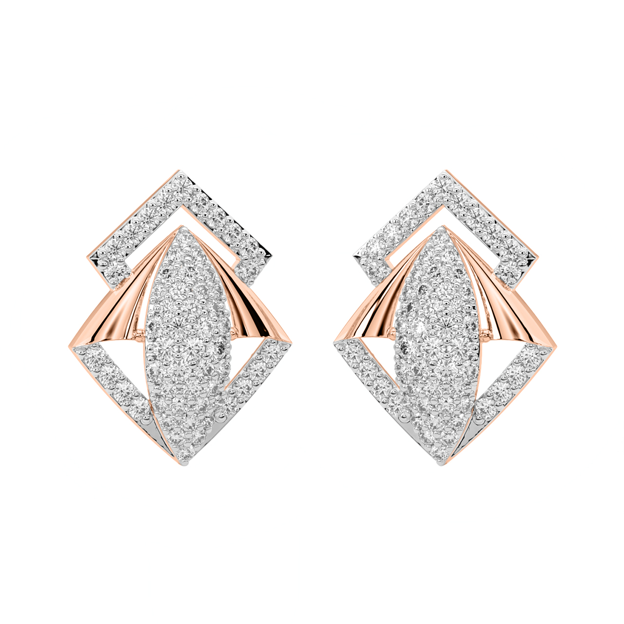 Brandi Round Diamond Stud Earrings