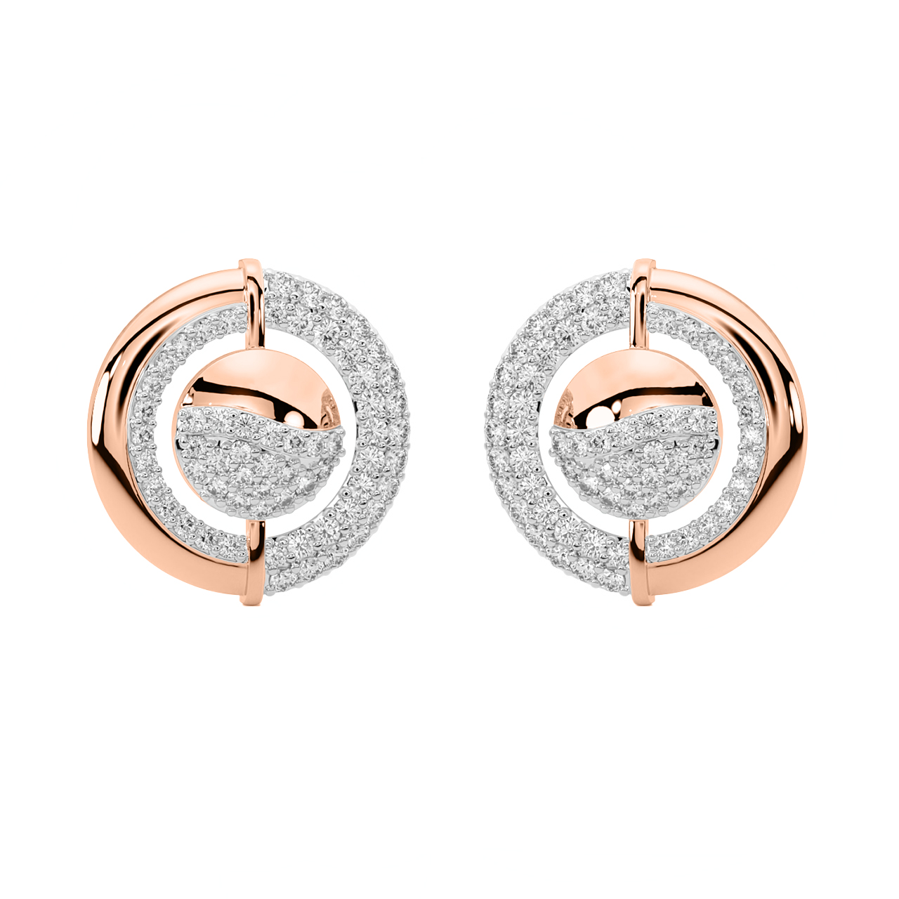 Dade Round Diamond Stud Earrings