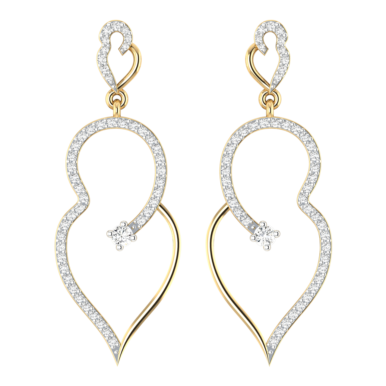 Designer Inspired Diamond Dangler Earrings