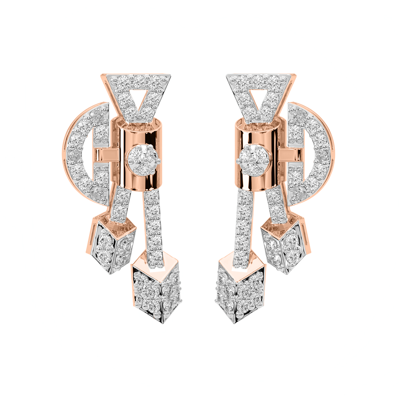 Sharay Round Diamond Stud Earrings