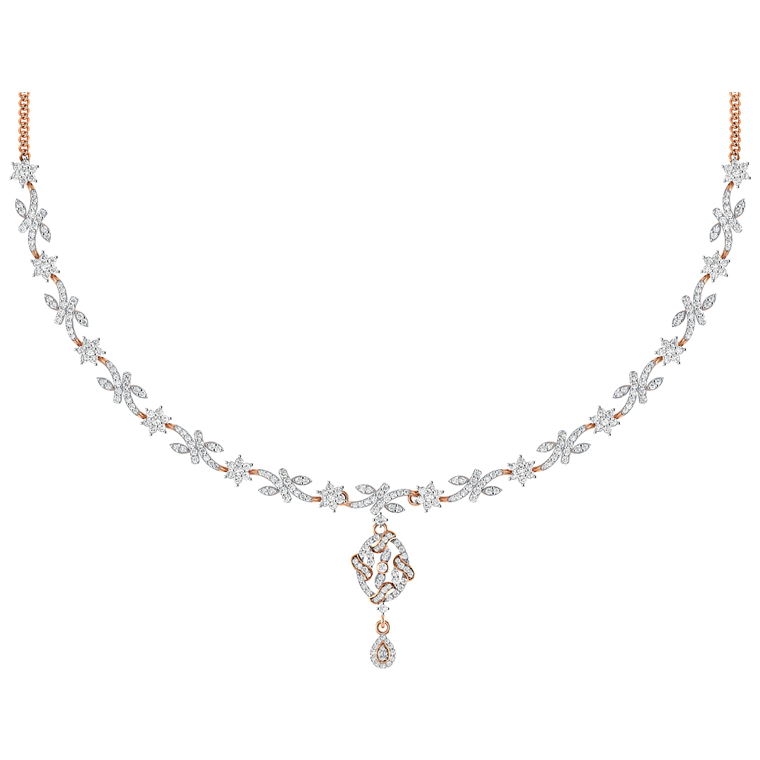 Garvita Round Diamond Necklace For Her