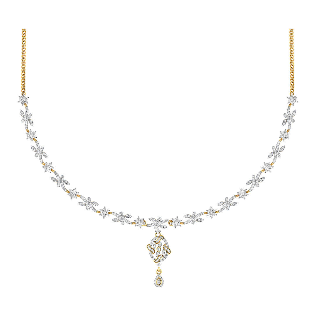 Garvita Round Diamond Necklace For Her