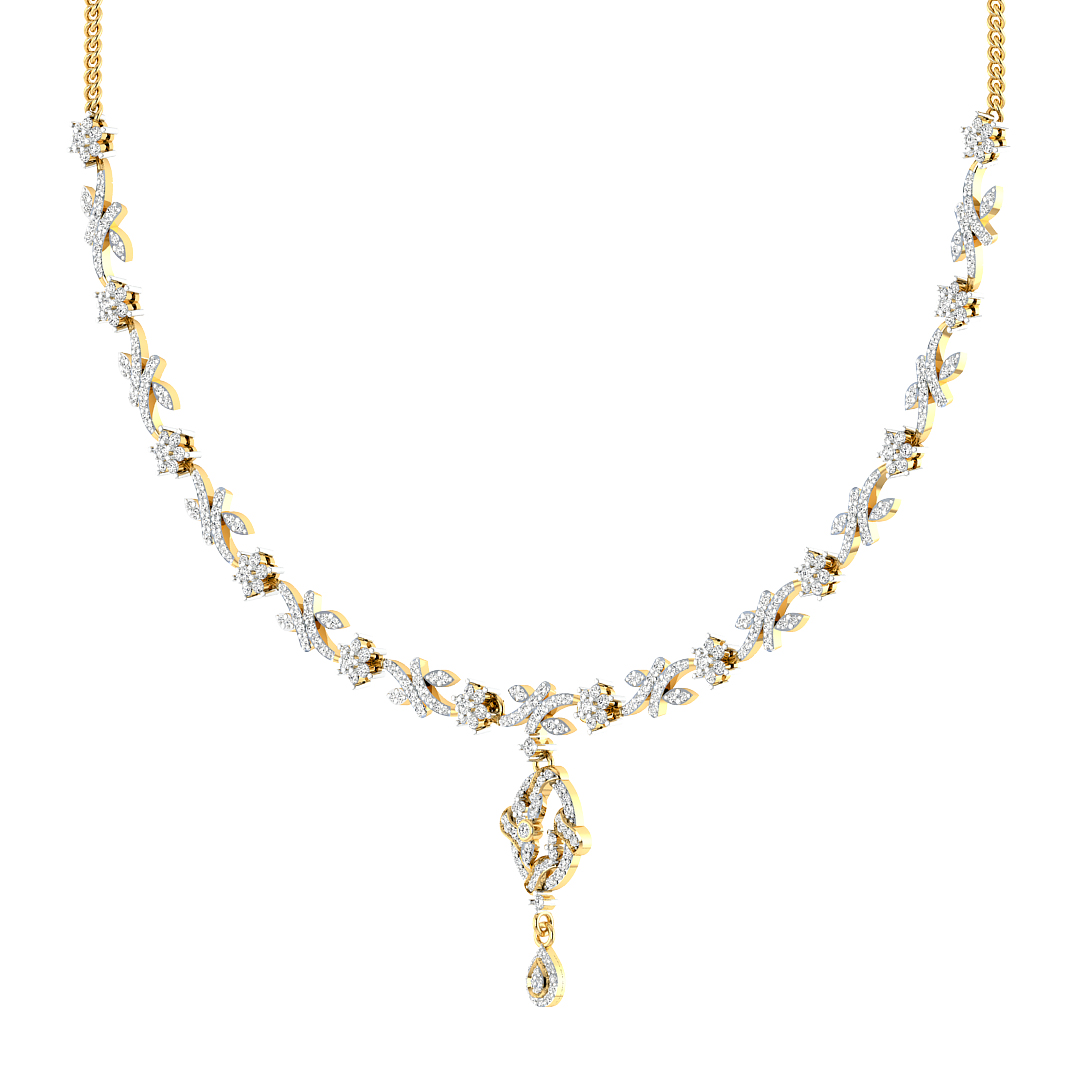 Garvita Round Diamond Necklace For Her