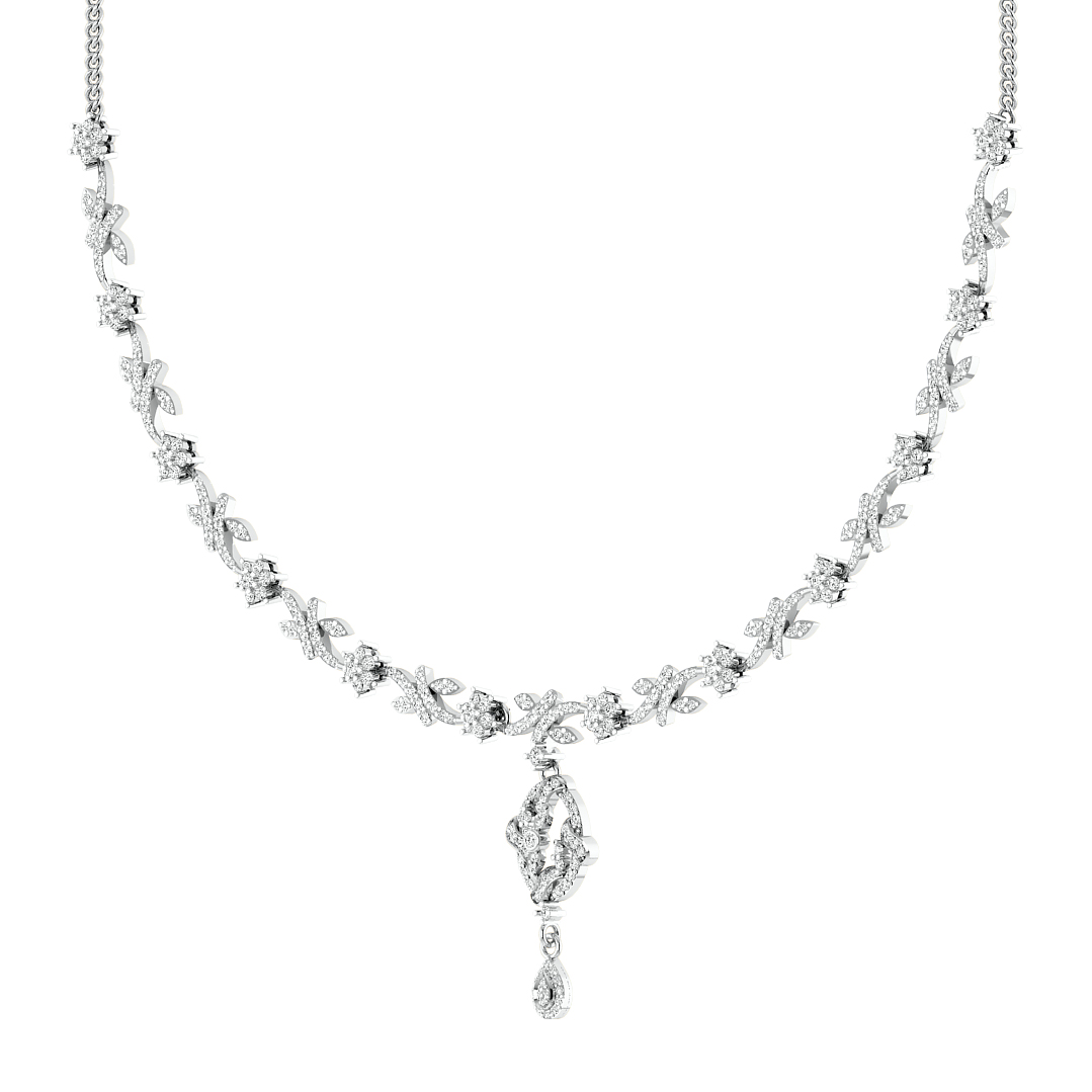 Garvita Round Diamond Necklace For Her