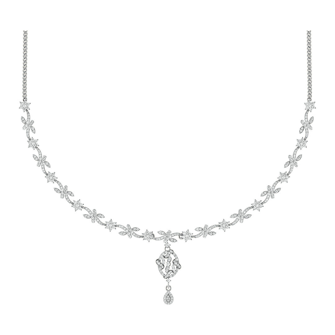 Garvita Round Diamond Necklace For Her