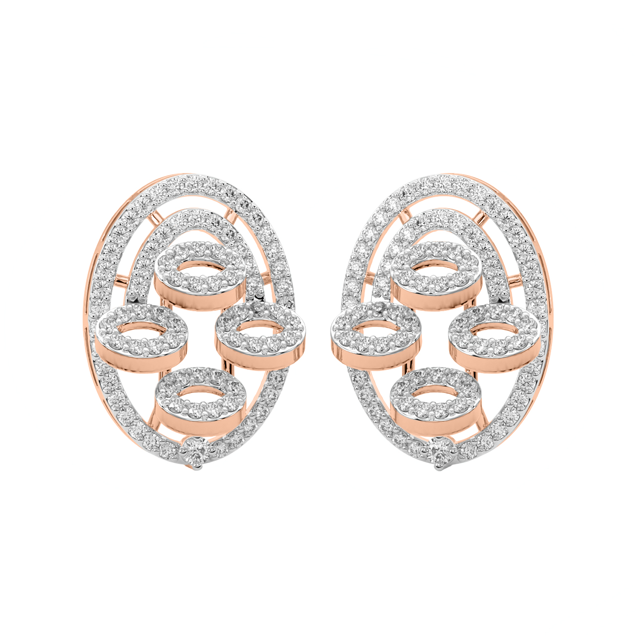 Twila Round Diamond Stud Earrings