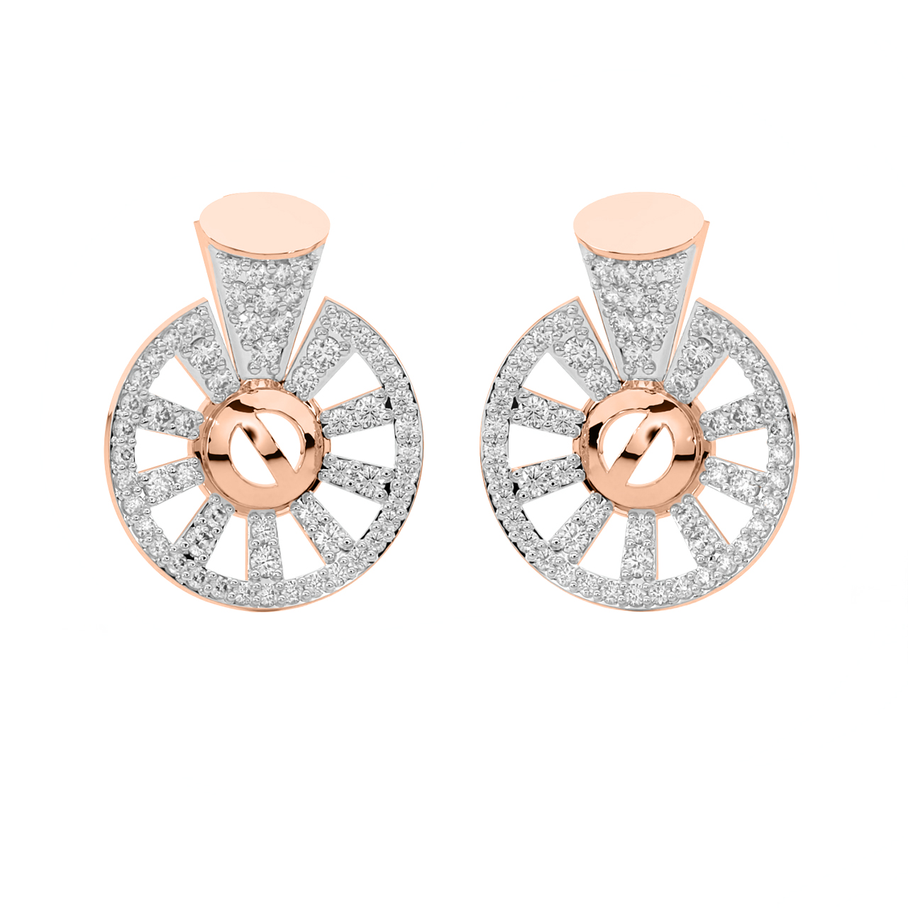 Valisa Round Diamond Stud Earrings