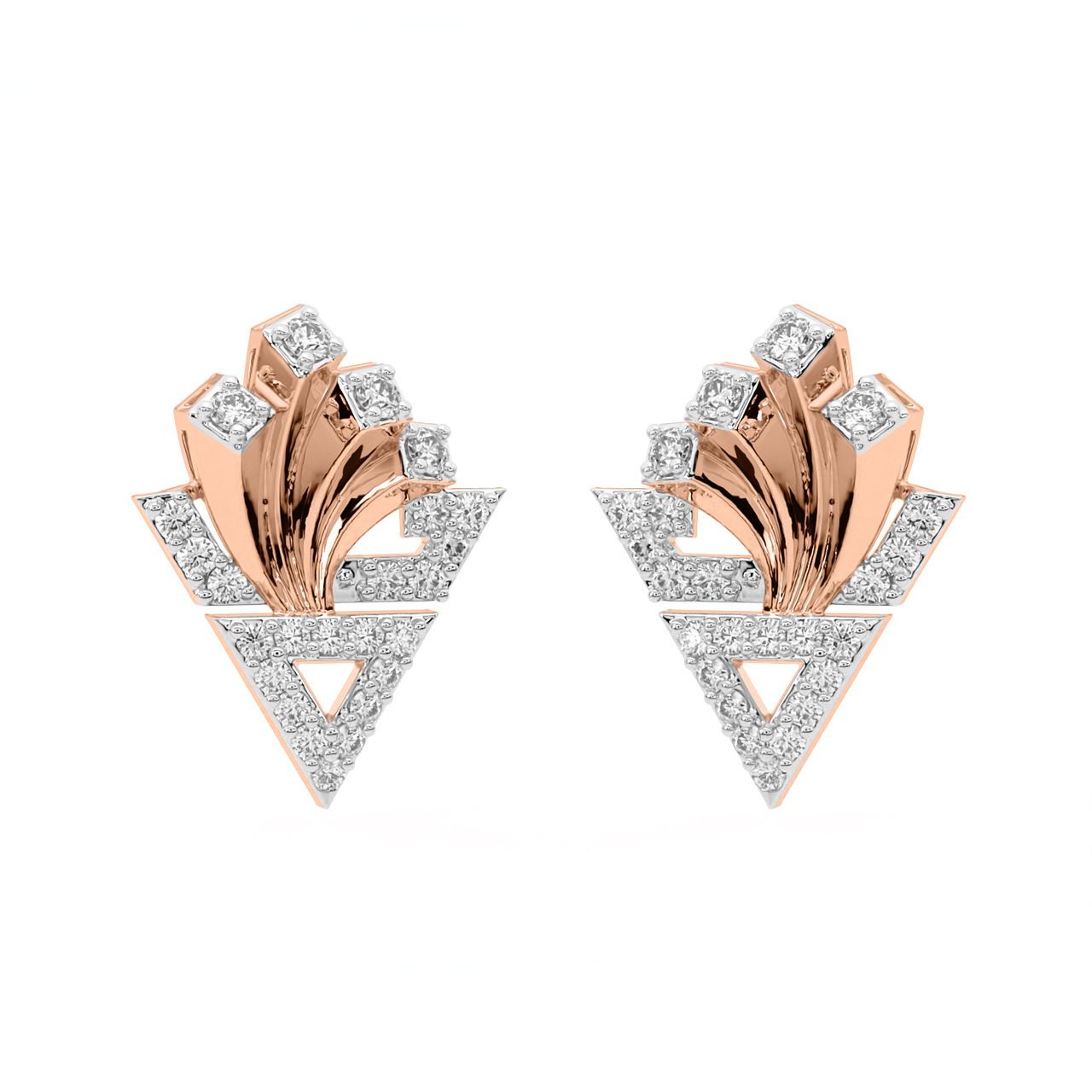 Zana Round Diamond Stud Earrings