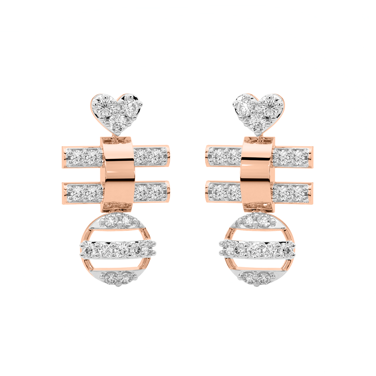 Acton Round Diamond Stud Earrings