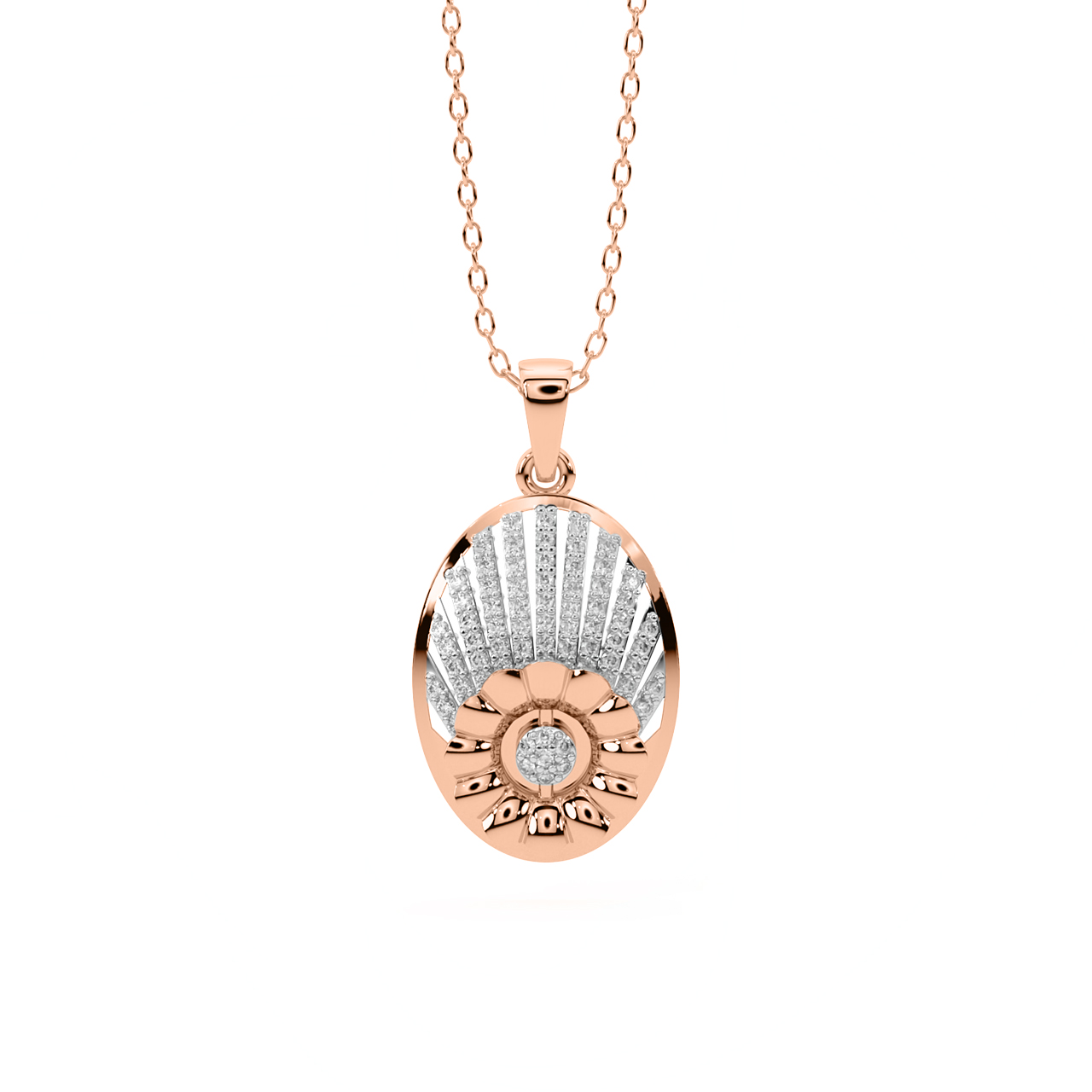 Elvis Round Diamond Office Wear Pendant