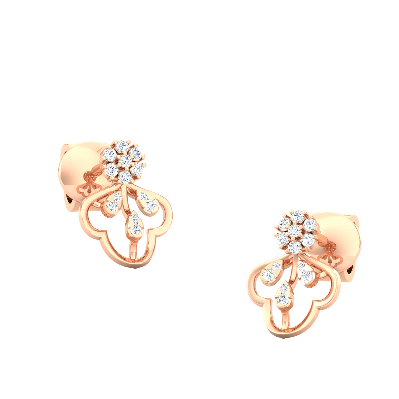 Amalia Round Diamond Pendant Set 
