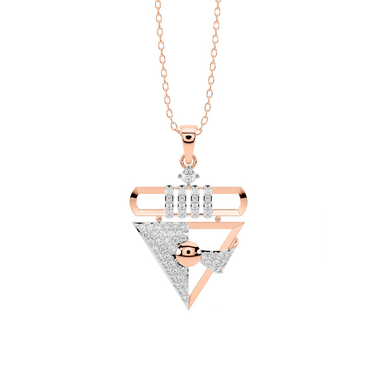 Svein Round Diamond Office Wear Pendant