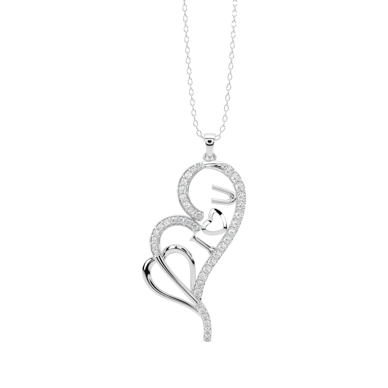 I Love You Pendant In Heart Shaped