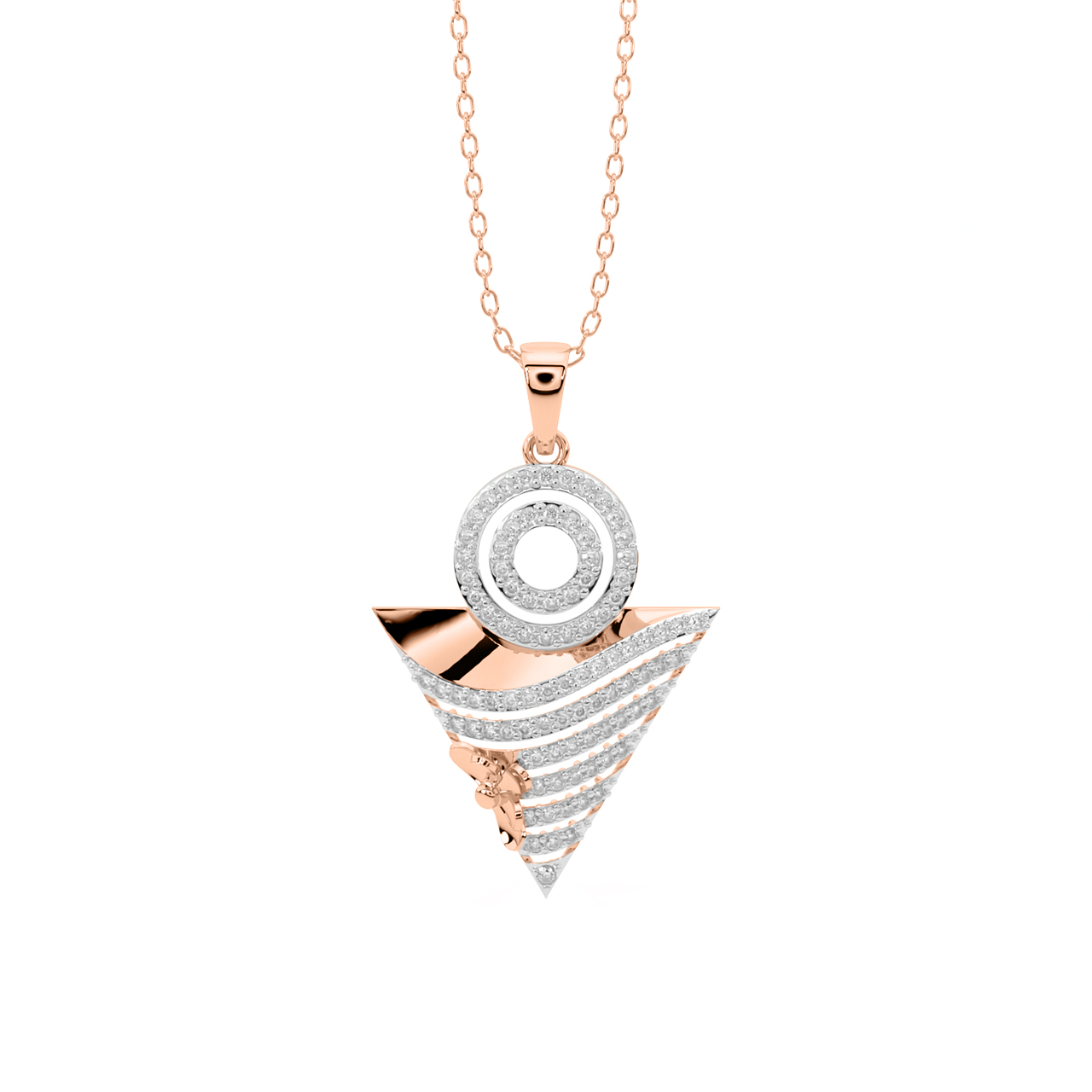 Axill Round Diamond Office Wear Pendant