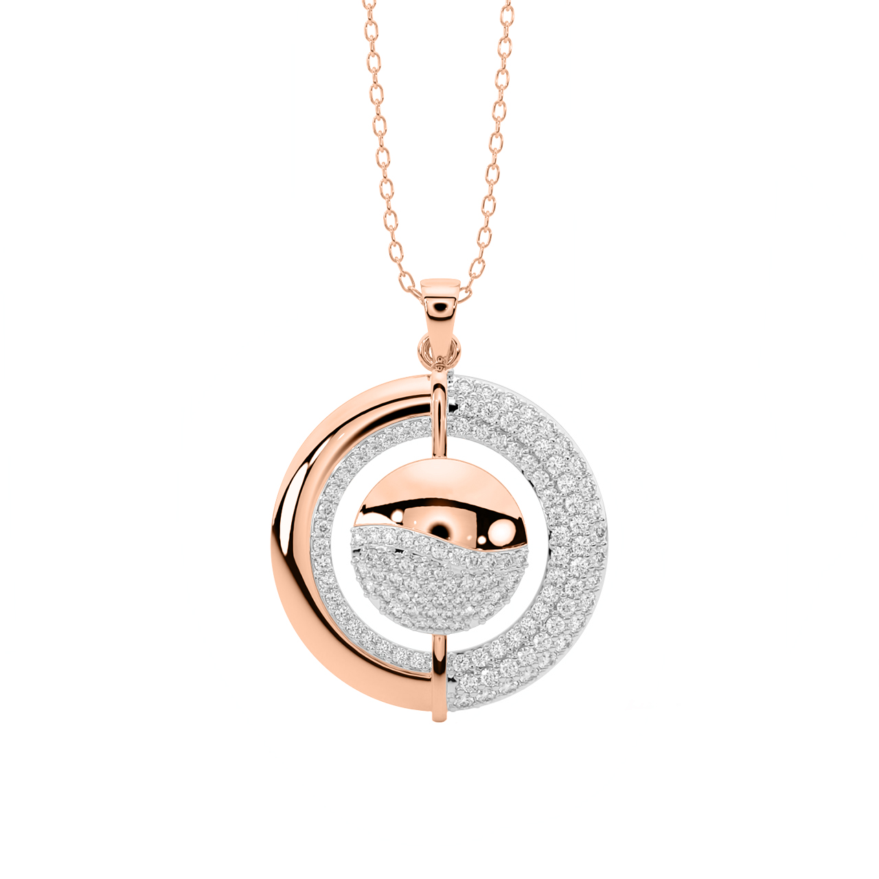 Jena Round Diamond Office Wear Pendant