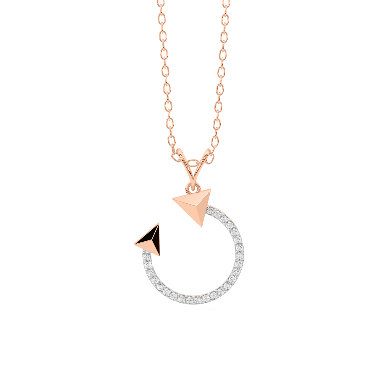 Elegant Arrow Diamond Pendant