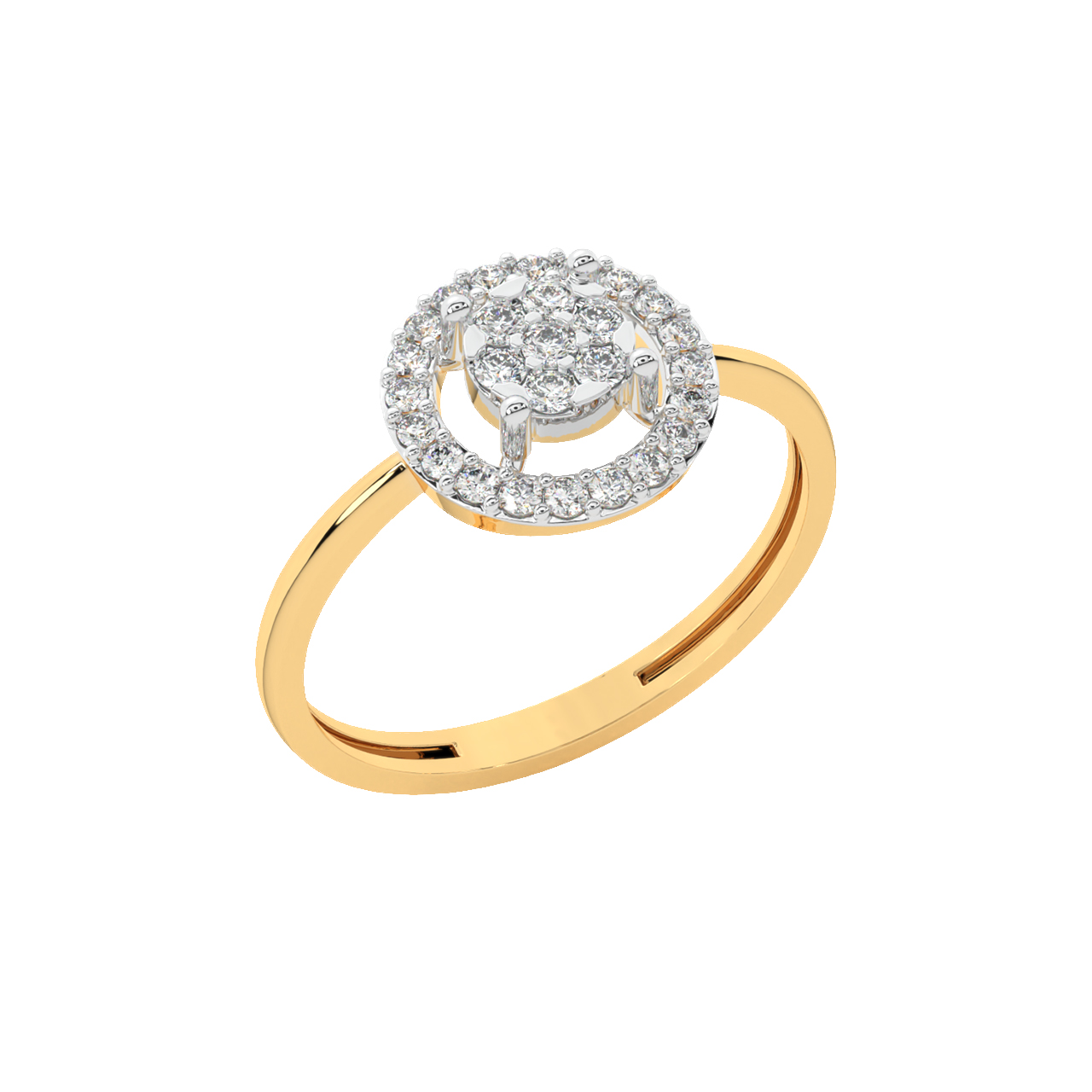 Mesmerizing 22 Karat Yellow Gold Floral Cocktail Ring