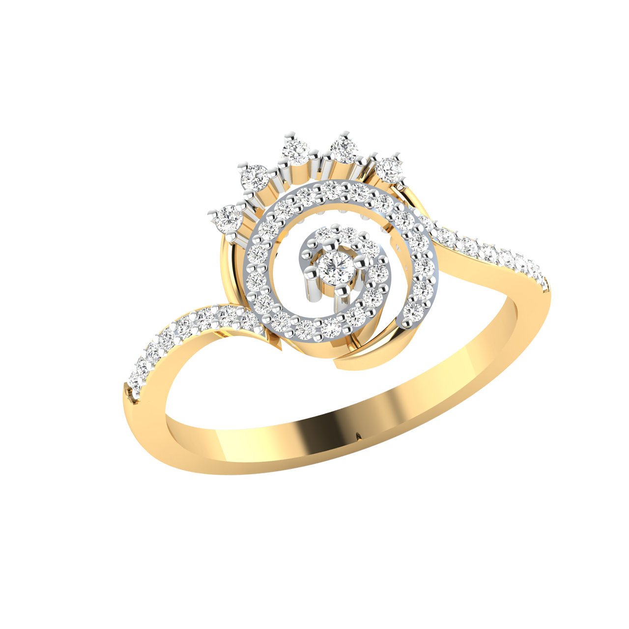 Seina Round Diamond Engagement Ring