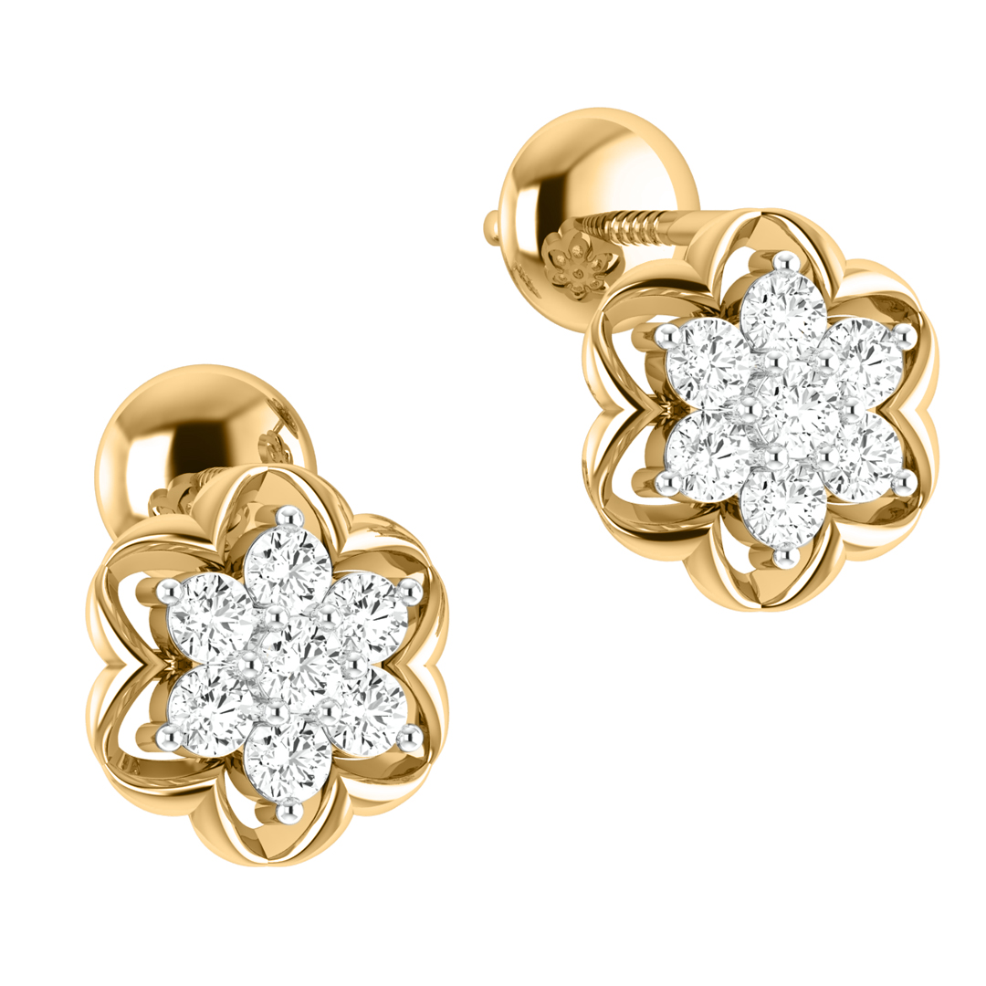 Buy Claire Round Diamond Stud Earring Online