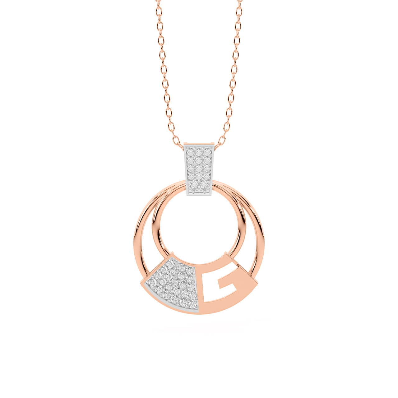 Golden Dome Diamond Pendant