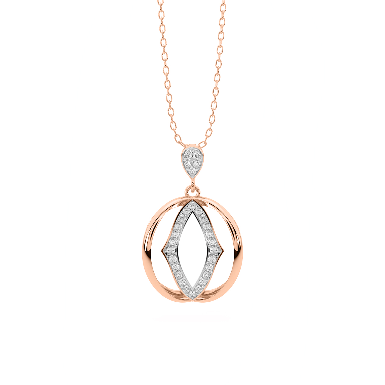 Subtle Sign Diamond Pendant