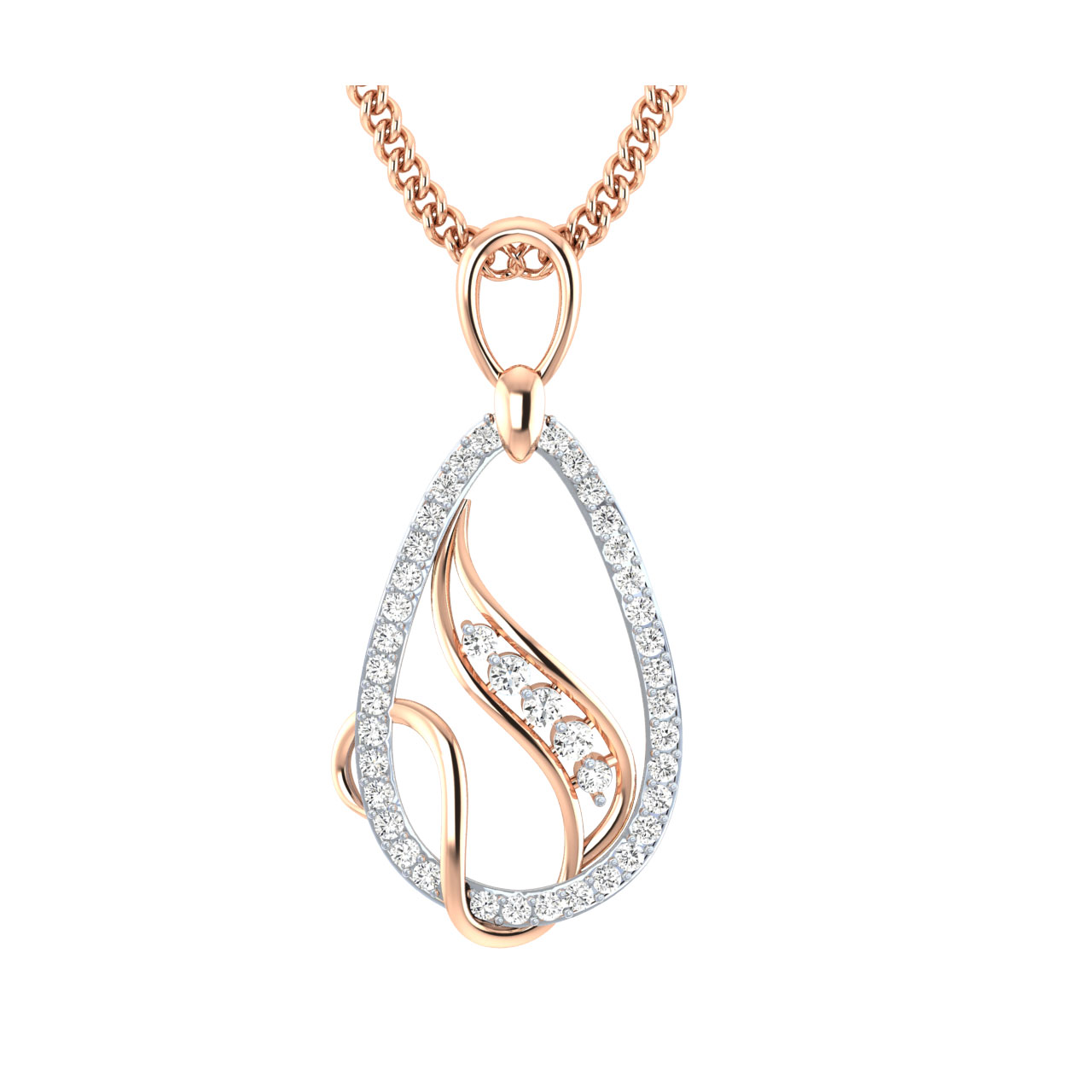 Adima Round Diamond Office Wear Pendant