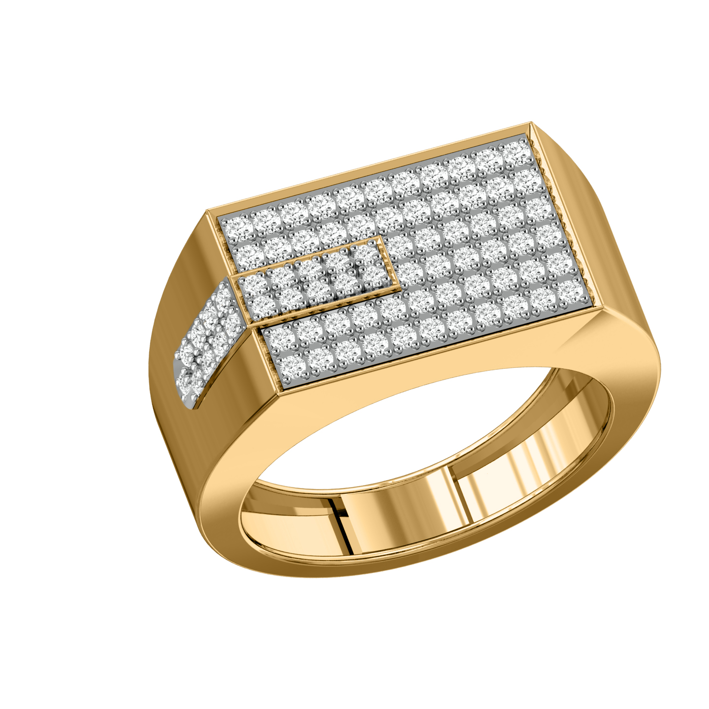 Buy Alec Diamond Band Ring For Men 18 KT yellow gold (8.7 gm). | Online By  Giriraj Jewellers