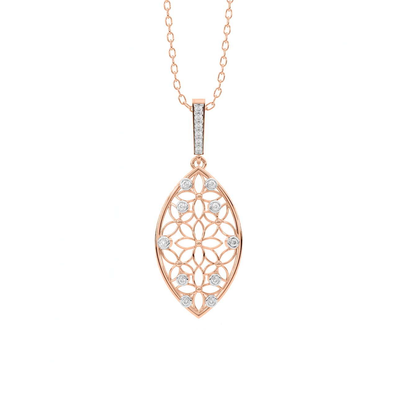 Sea Shell Gold Diamond Pendant