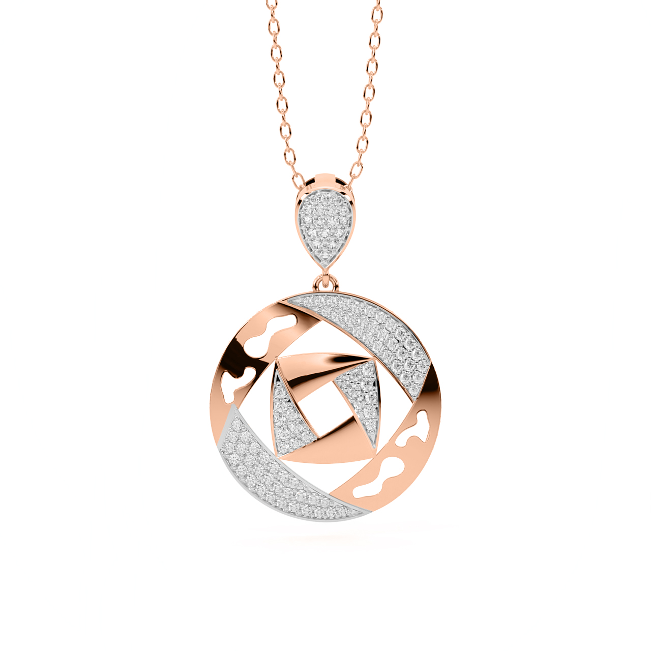 The Geometric Design Diamond Pendant