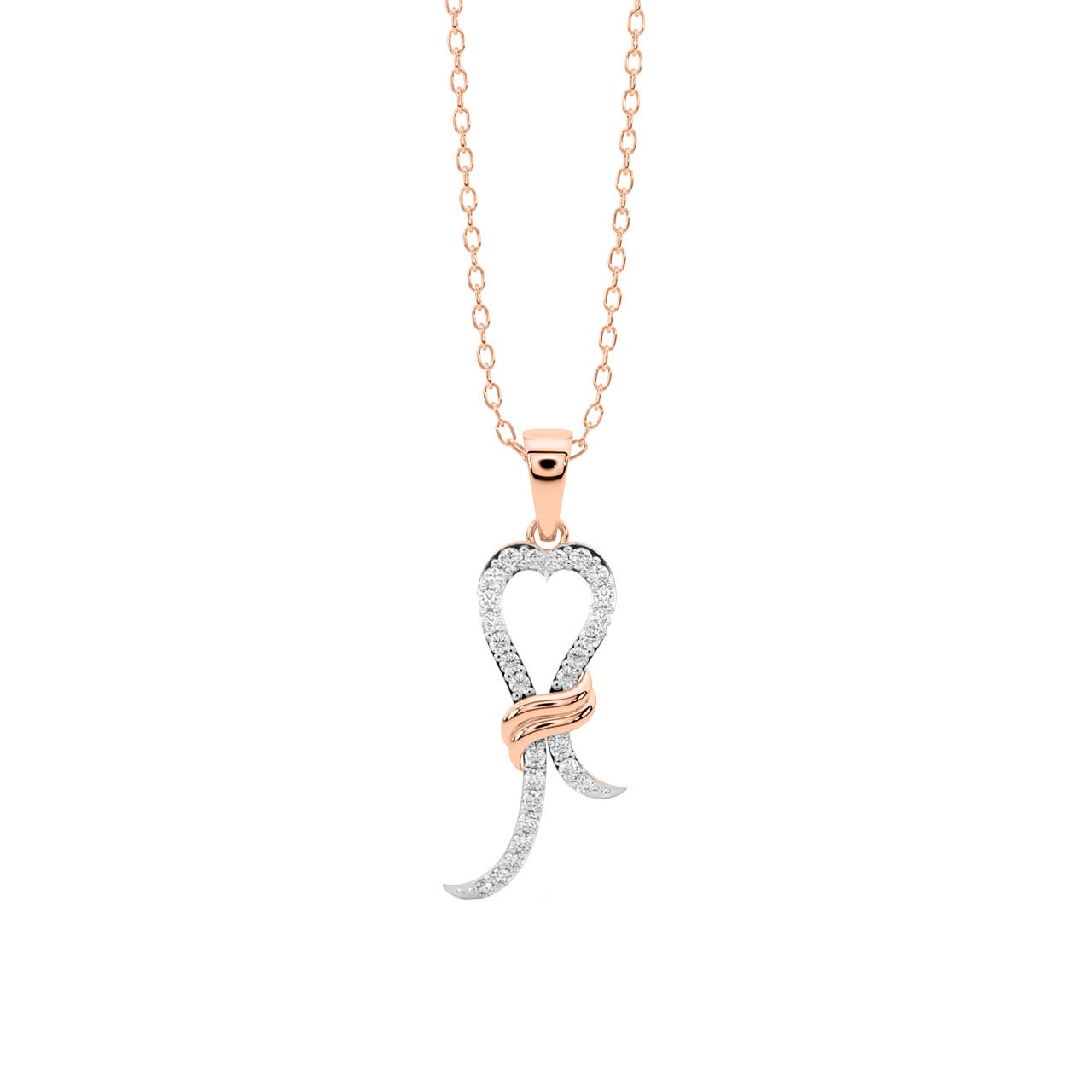 Thread Knot Diamond Pendant