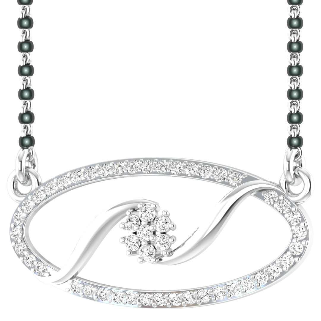 Kashvi Round Diamond Wedding Mangalsutra