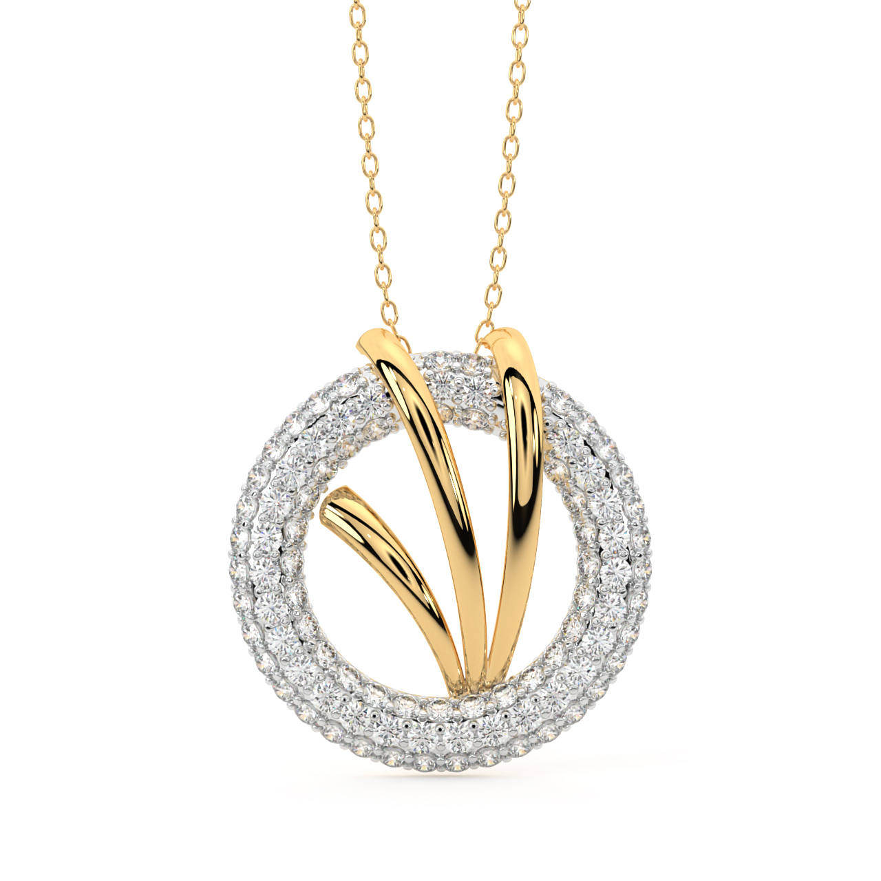 Into the Layers Diamond Pendant