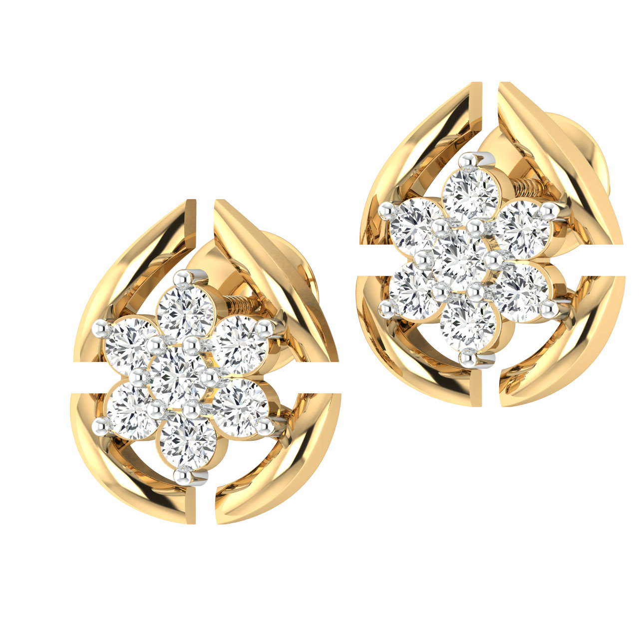 Genesis Round Diamond Stud Earring