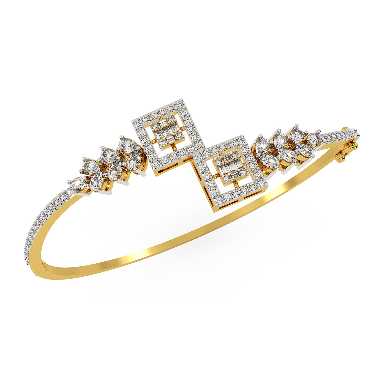 Twin Square Diamond Bracelet