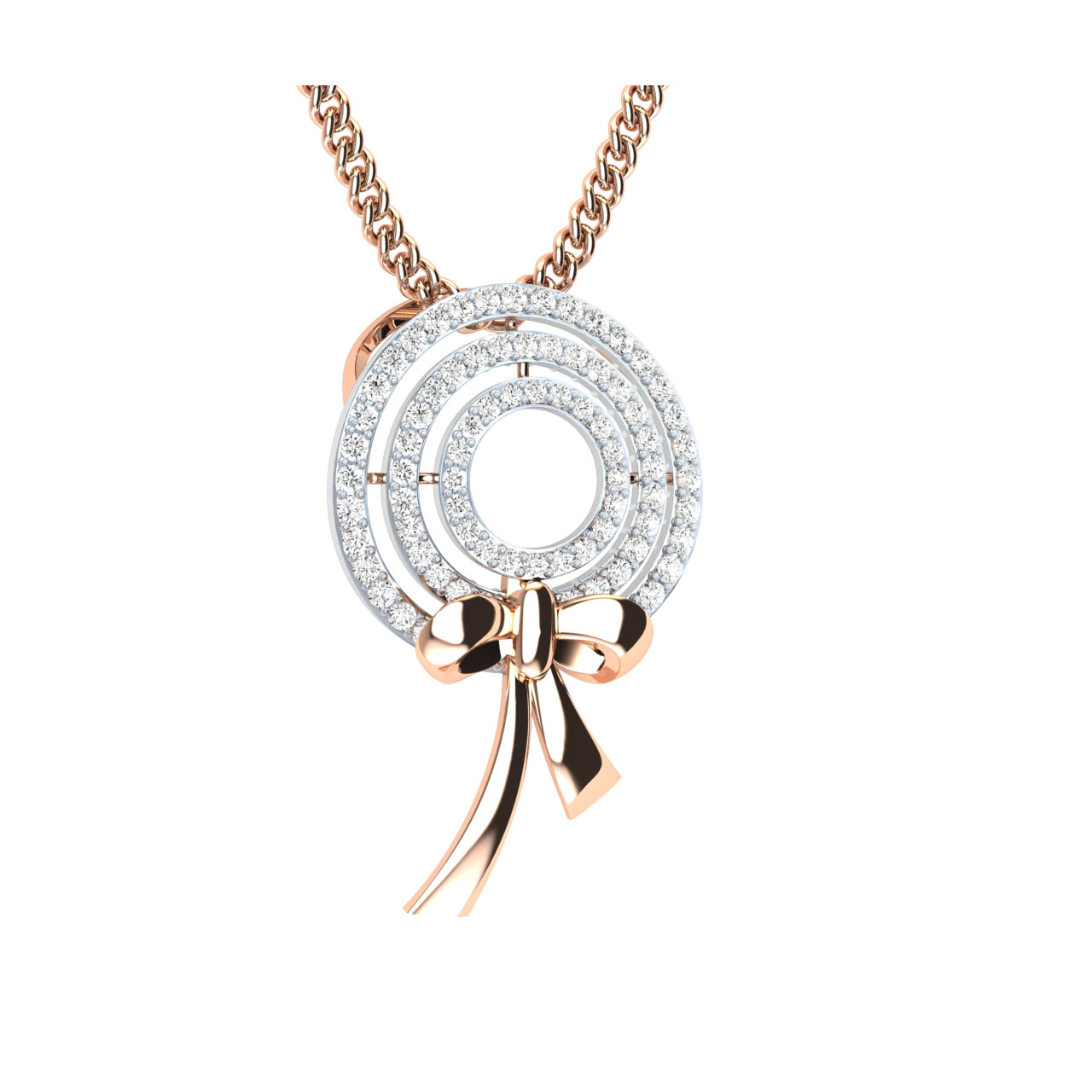 Marie Round Diamond Office Wear Pendant