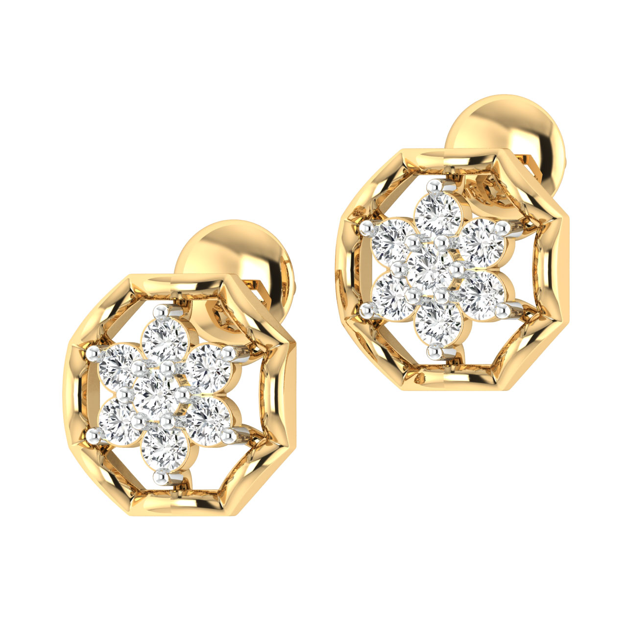 Savannah Round Dimond Stud Earring